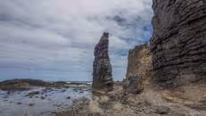 Direkt an den Lot's Wife Ponds steht der markante Felsen "The Chimney". Bei Flut ist er komplett von Meerwasser umspült.